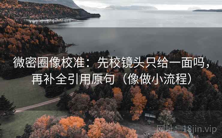 微密圈像校准:先校镜头只给一面吗,再补全引用原句(像做小流程) 微密圈像校准:先校镜头只给一面吗,再补全引用原句(像做小流程)